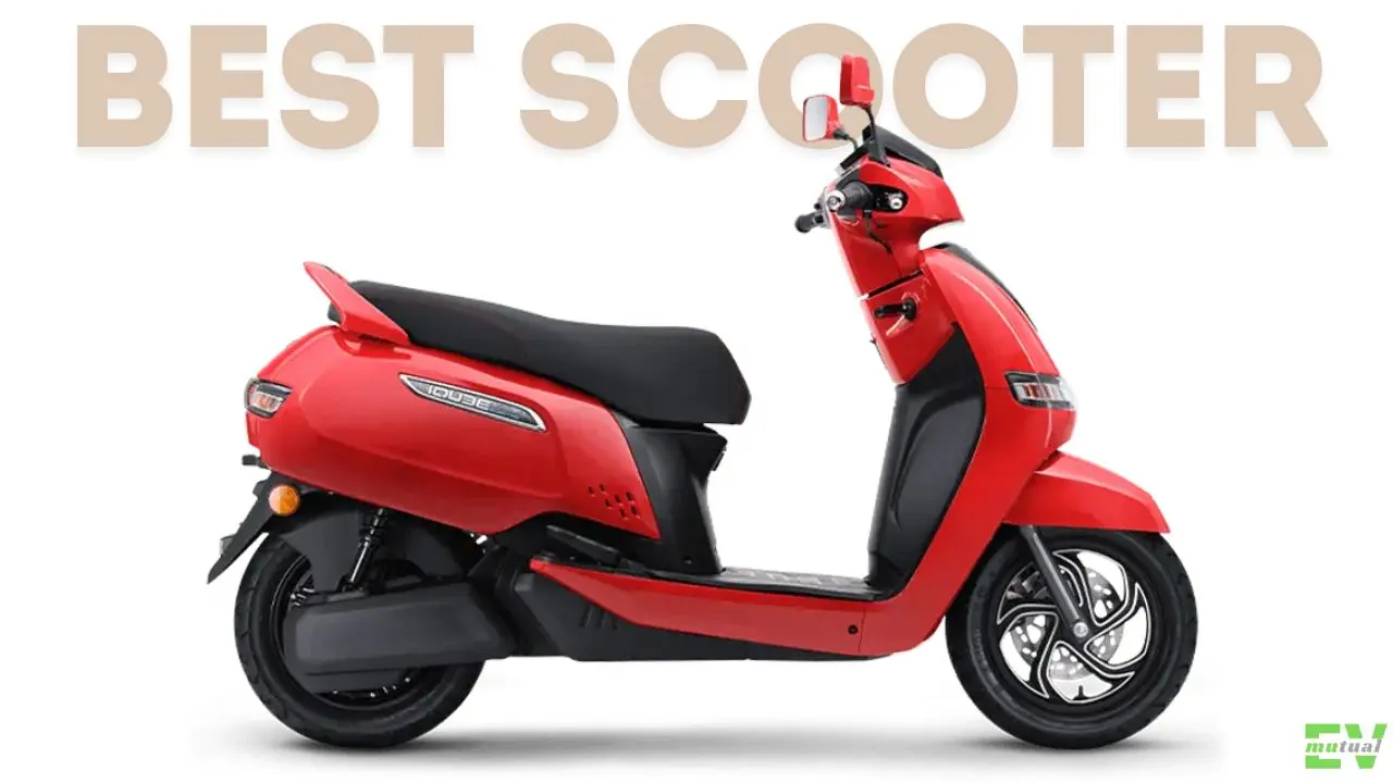 TVS iQube S Electric Scooter in red colour.